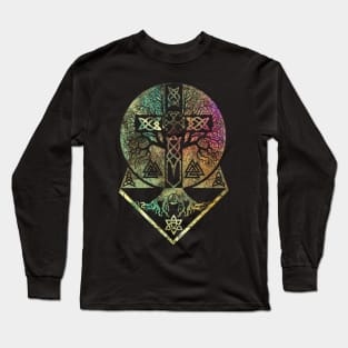 Tree of life  -Yggdrasil  and Celtic Cross Long Sleeve T-Shirt